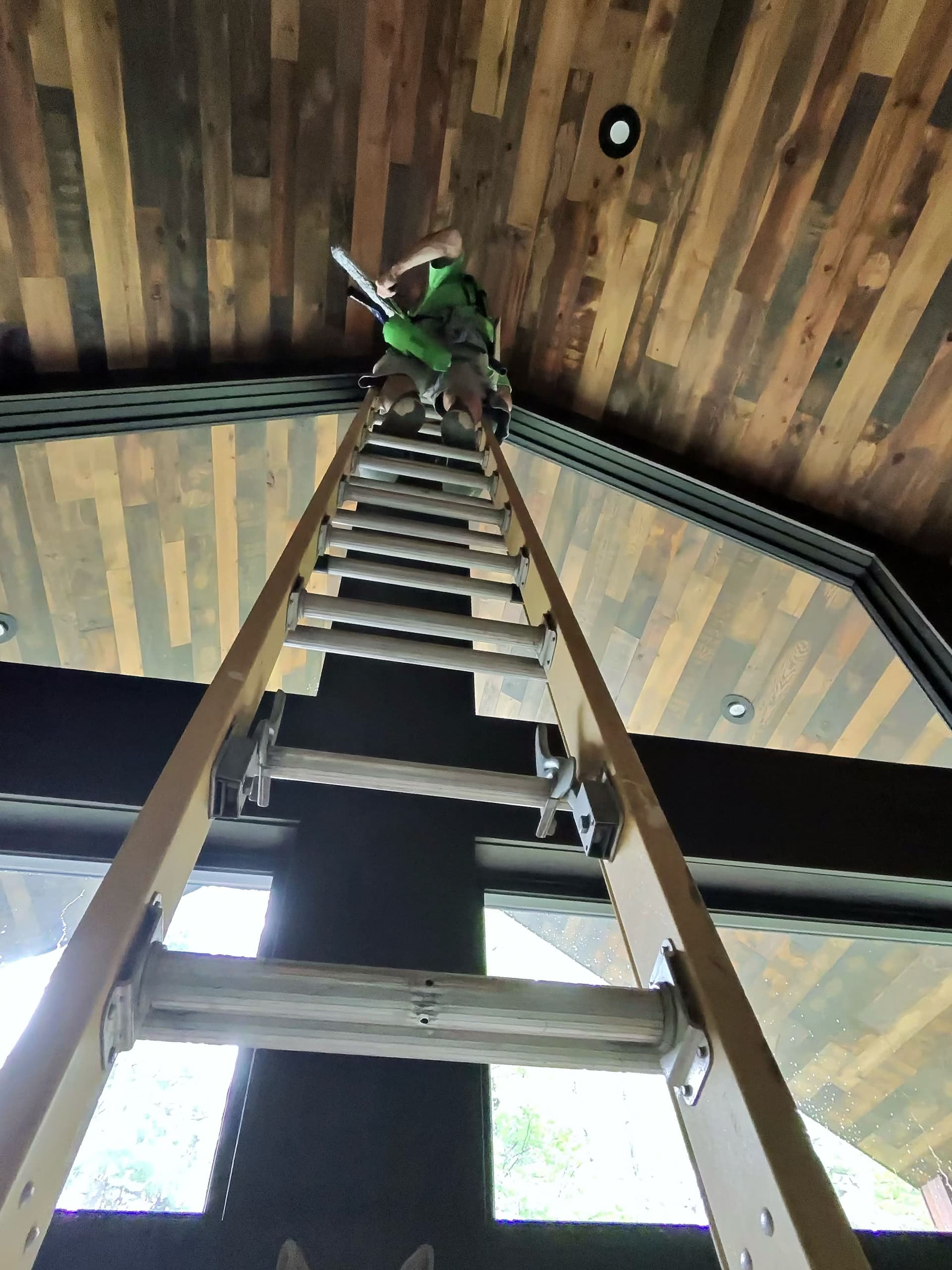 High Window Cleaning in the Northwoods Done Right image